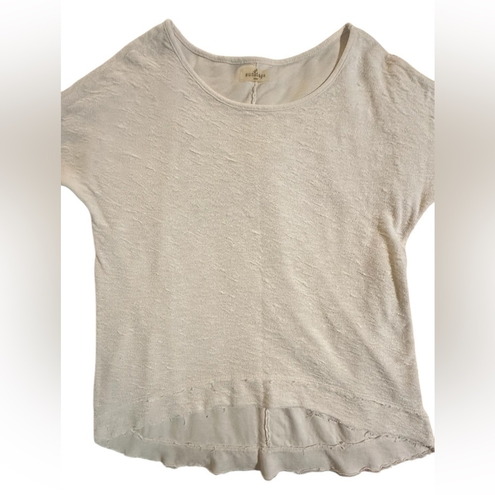 Sundays women’s white pullover top. Possible size L - Picture 3 of 14